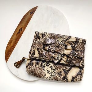 Jessica Simpson Snake Print Clutch Shoulder Bag